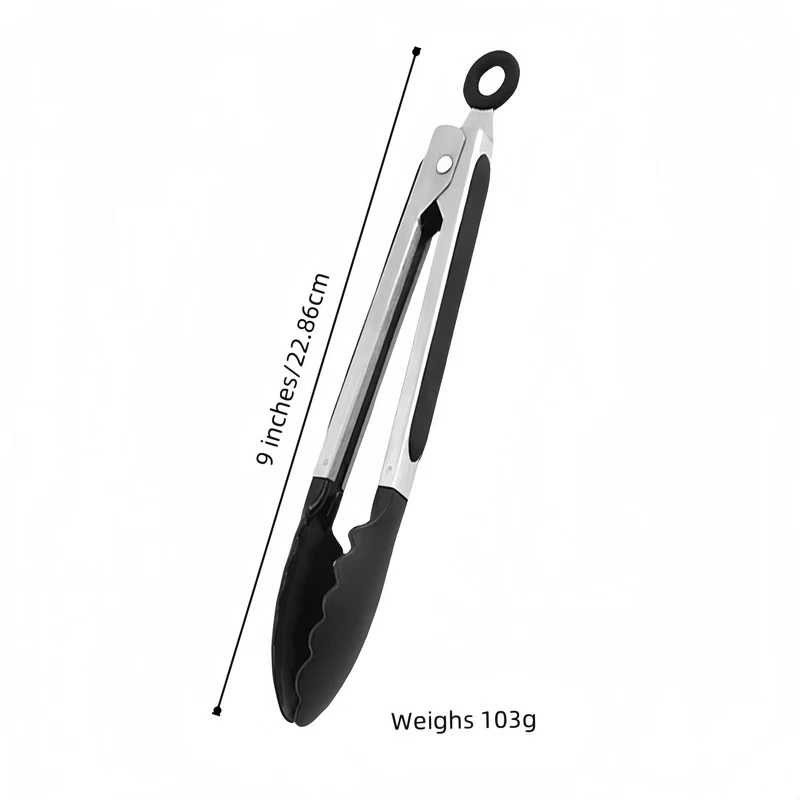 Cross-Border Silicone Clips, High Temperature Resistant Kitchen Anti-Scalding Barbecue Barbecue Clips, Food Clips, Household Stainless Steel Steak Clips
