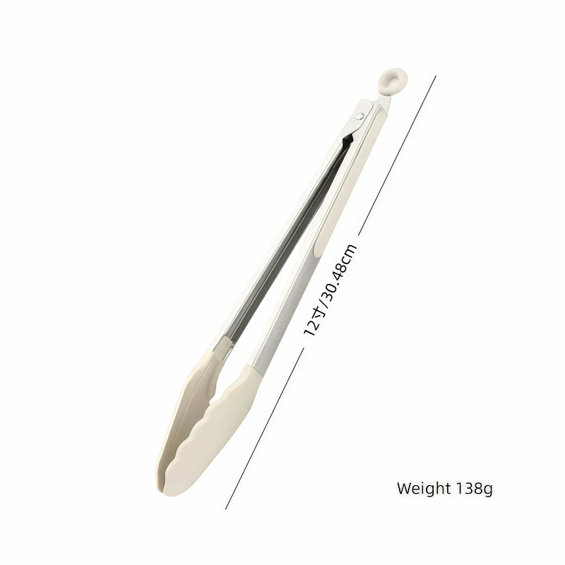 Cross-Border Silicone Clips, High Temperature Resistant Kitchen Anti-Scalding Barbecue Barbecue Clips, Food Clips, Household Stainless Steel Steak Clips