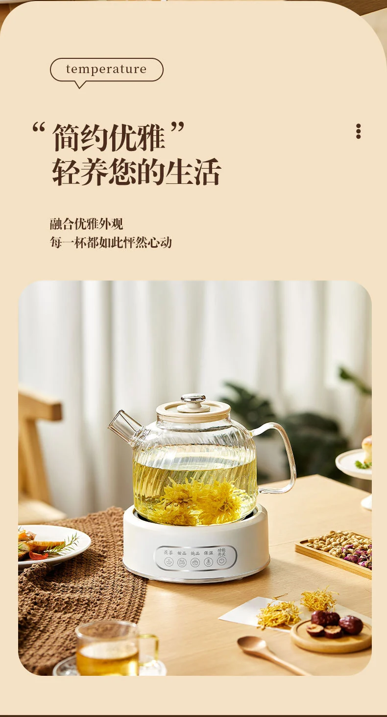 Health Pot Multi-functional Home Office Full Glass Flower Tea Pot Large Capacity Kettle Boiling Tea Pot Gift Box Gift