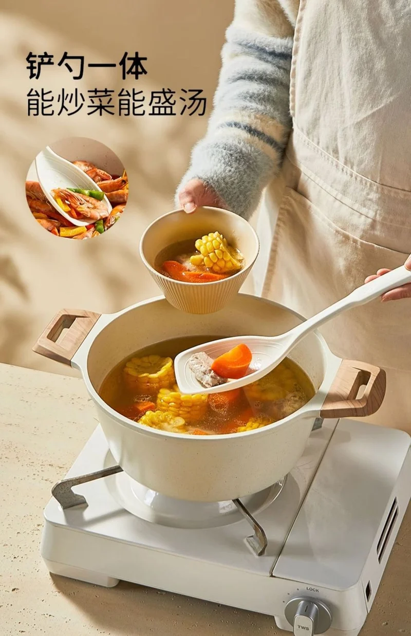 Multi-functional silicone spatula soup spoon kitchen daily food kitchen complementary food tool non-stick pan spatula spoon high temperature resistant kitchenware