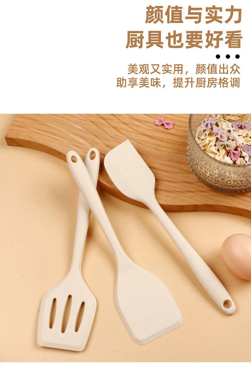 in stock Mini All-inclusive Silicone Kitchenware suit small size Silicone Soup Spoon Secret Shovel Household Non-stick Cookware for Children