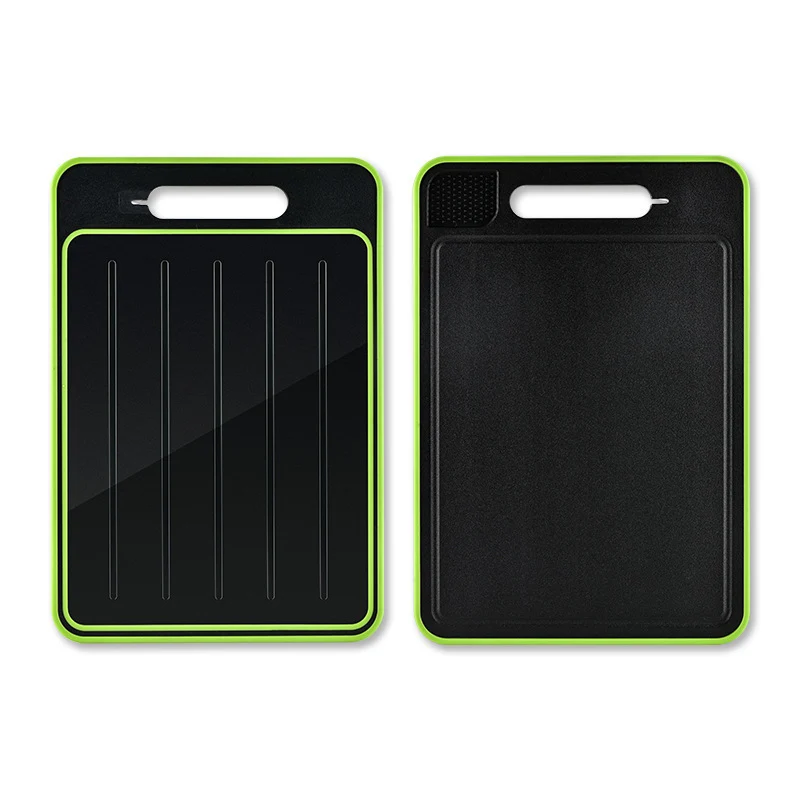 Stainless Steel Multifunctional Cutting Board with Knife Sharpener, Garlic Grinder, Meat Cutting Board, Aluminum Alloy Double-Sided Thawing Cutting Board