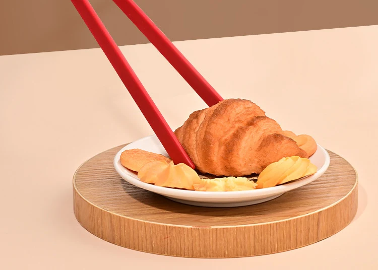 Silicone food clip steak V clip salad clip kitchen high temperature food barbecue bread food fish shovel clip