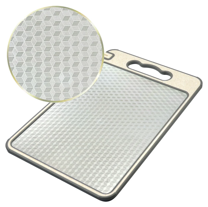 Amazon Cross-border Explosions Stainless Steel Wheat Straw Double-sided Cutting Board Thickened Anti-skid Cutting Board Cutting Board Source Factory