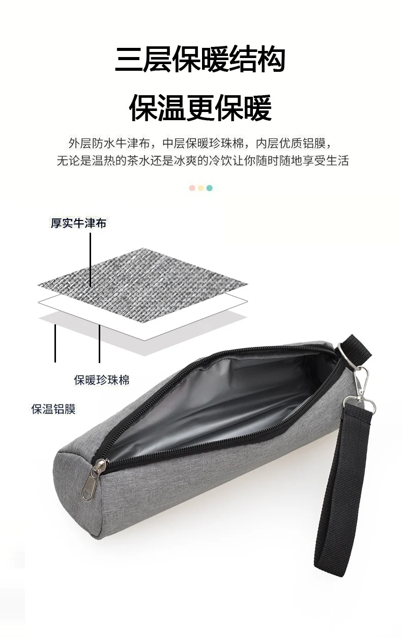 Cross-border Heat Preservation Cold Portable Drink Water Cup Coke Canned Beer Zipper Box Hand Storage Bag