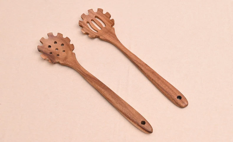 Paint-free Wax-free Wooden Cooking Spoon Shovel suit Kitchenware Long Handle Non-stick Pan Stir-frying Shovel Wooden Acacia Soup Spoon
