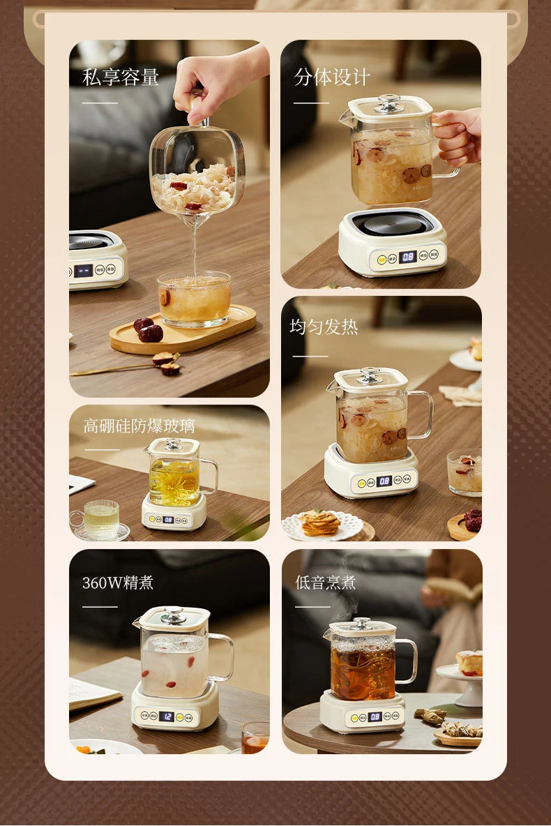 Health Pot Multi-functional New Household Glass Kettle Small Office Tea Maker Dormitory Flower Tea Pot Gift