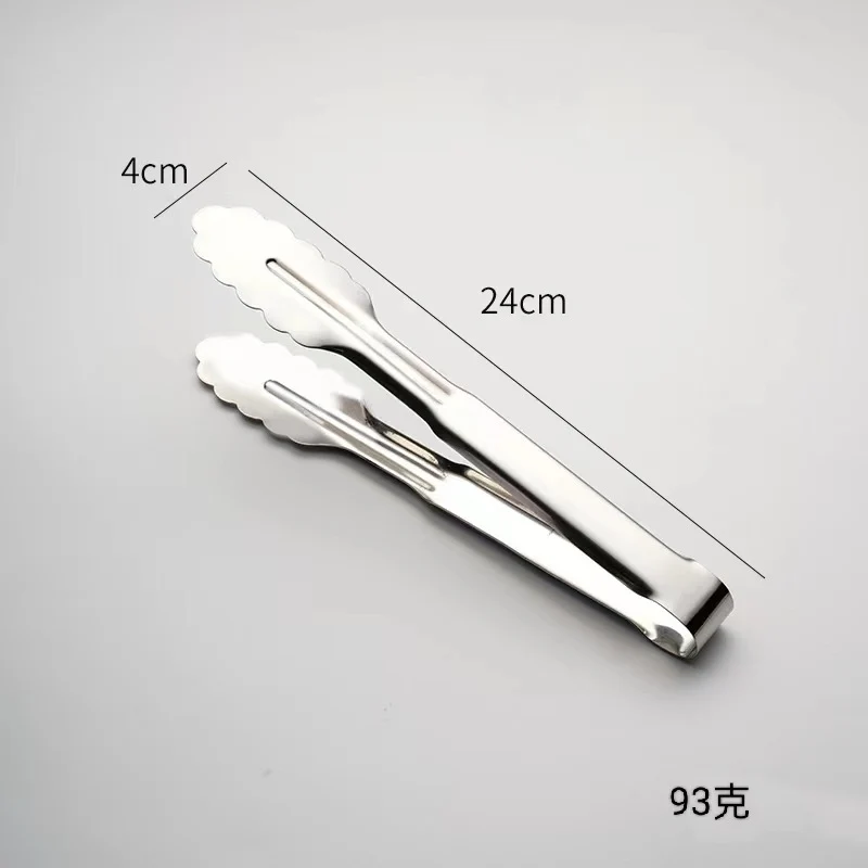 304 Stainless Steel Tongs Commercial Kitchen Tongs Barbecue Steak Barbecue Tongs Anti-Scalding Bread Tongs