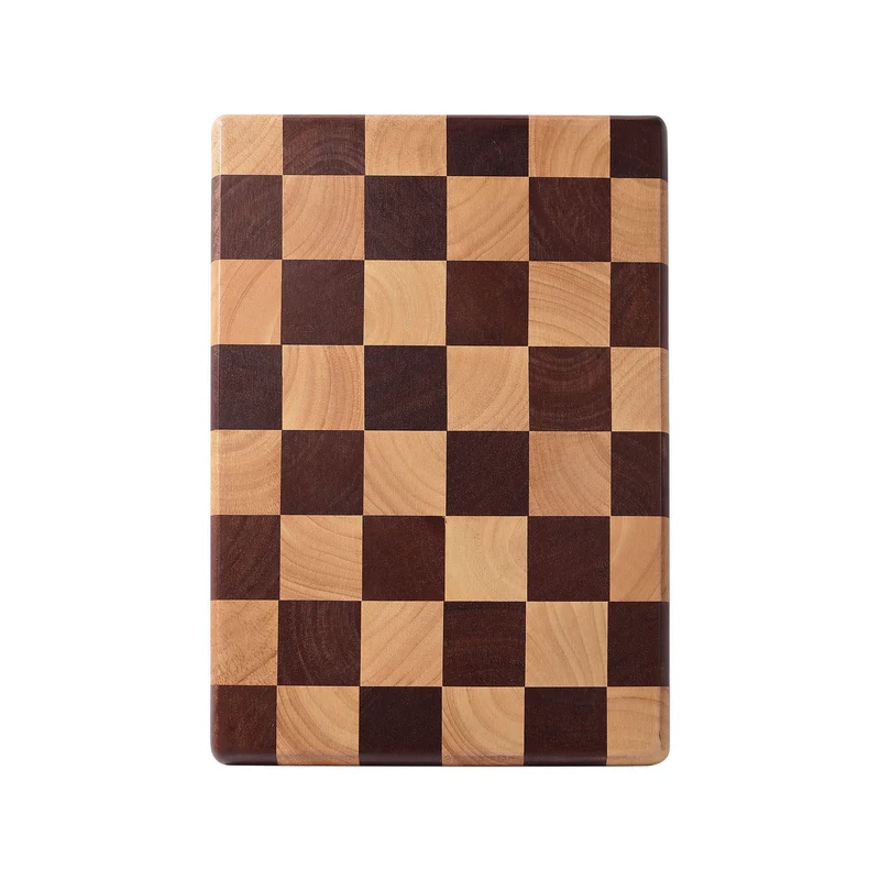 Wholesale antibacterial mildew-proof anti-skid rubber wood solid wood splicing checkerboard cutting board solid wood chopping board cutting board