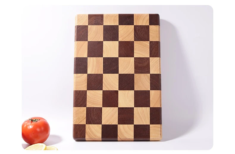 Wholesale antibacterial mildew-proof anti-skid rubber wood solid wood splicing checkerboard cutting board solid wood chopping board cutting board