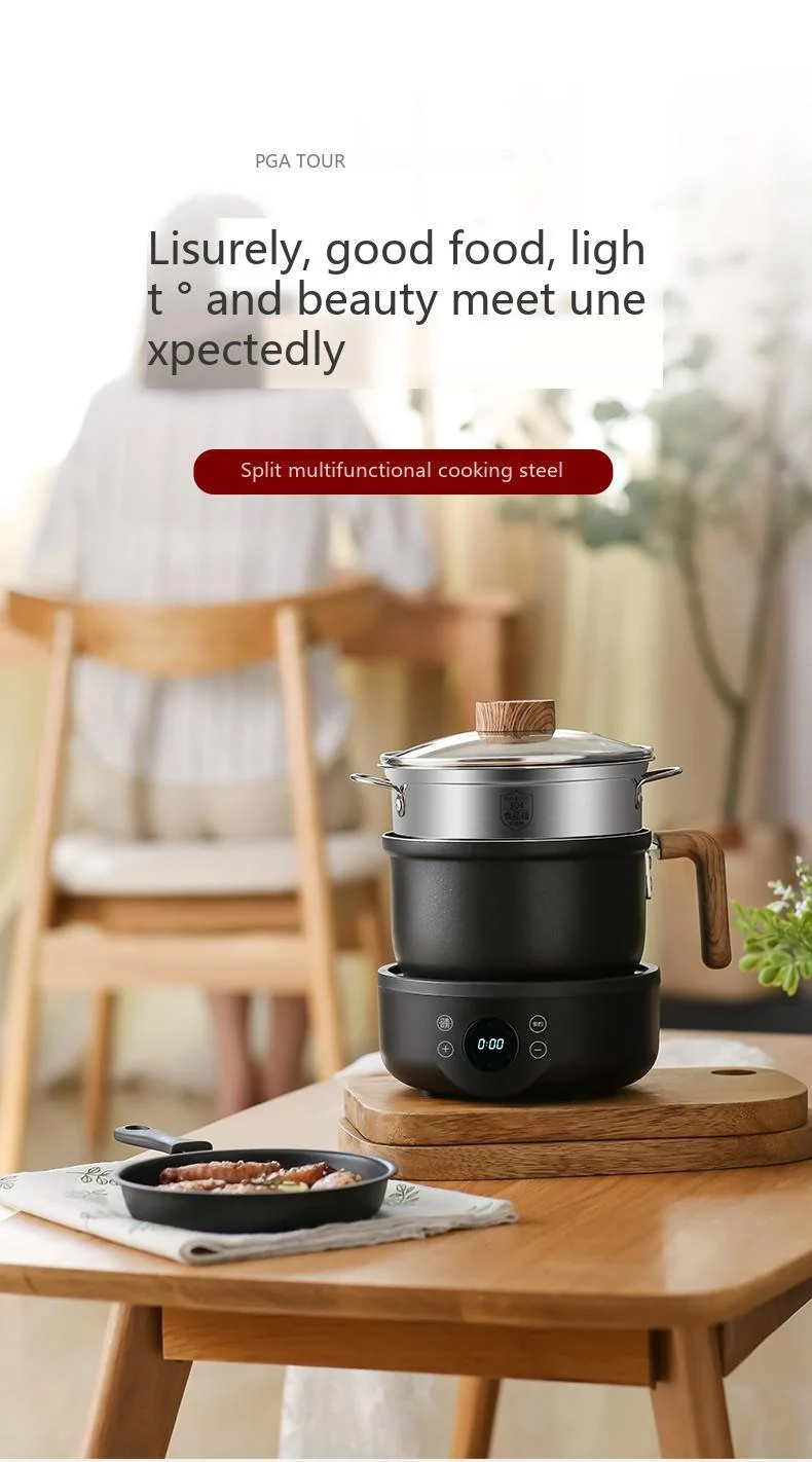 Cross-border 110V/220V English packaging household full-automatic multifunctional split 1.8-liter electric cooking pot European, British and American regulations