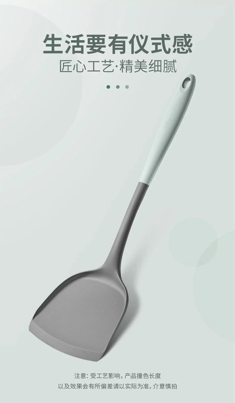 Household Silicone Spatula, Two-Tone Silicone Cooking Spatula, Kitchen Cooking Spoon, High-Temperature Resistant Spatula Set Wholesale