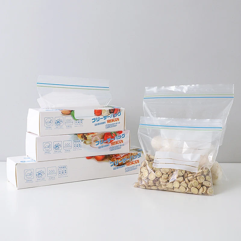 Double-gluten Fresh-keeping Bag Food Sealed Bag Vegetable and Fruit Refrigerated Storage Bag Food Classification Sealed Refrigerator Fresh-keeping Bag