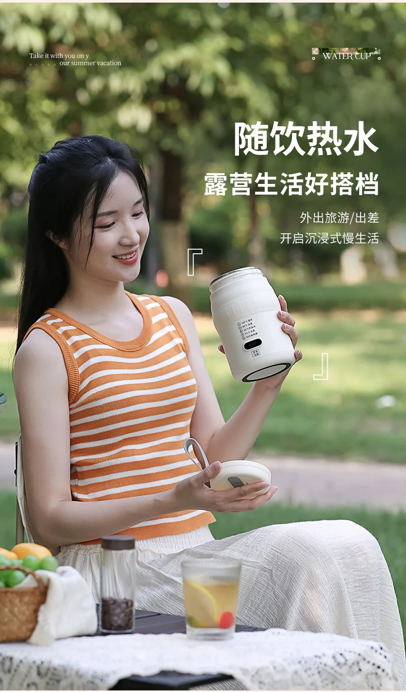 Travel Car Kettle Burning Water Cup Portable Kettle Small Constant Temperature Pot Electric Water Cup Heating Thermos Cup