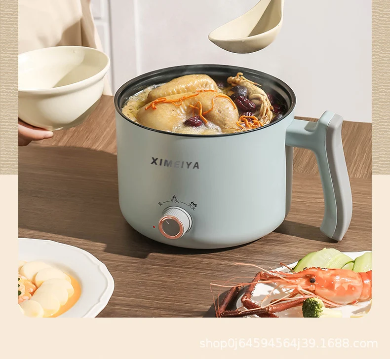 Electric Cooking Pot Student Home Kitchen Dormitory Multi-functional Electric Wok Integrated Pot Non-stick Pot Noodle Cooking Porridge Electric Hot Pot