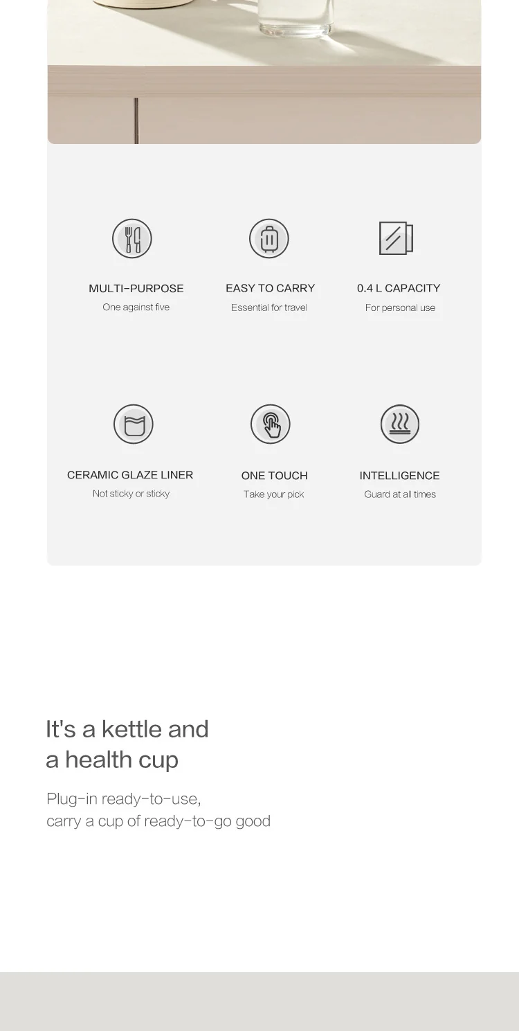 Portable Boiling Cup for Tea Mini Timing Electric Stew Kettle Electric Stew Health Cup Stew and Boiling Integrated Automatic Electric Boiling Cup