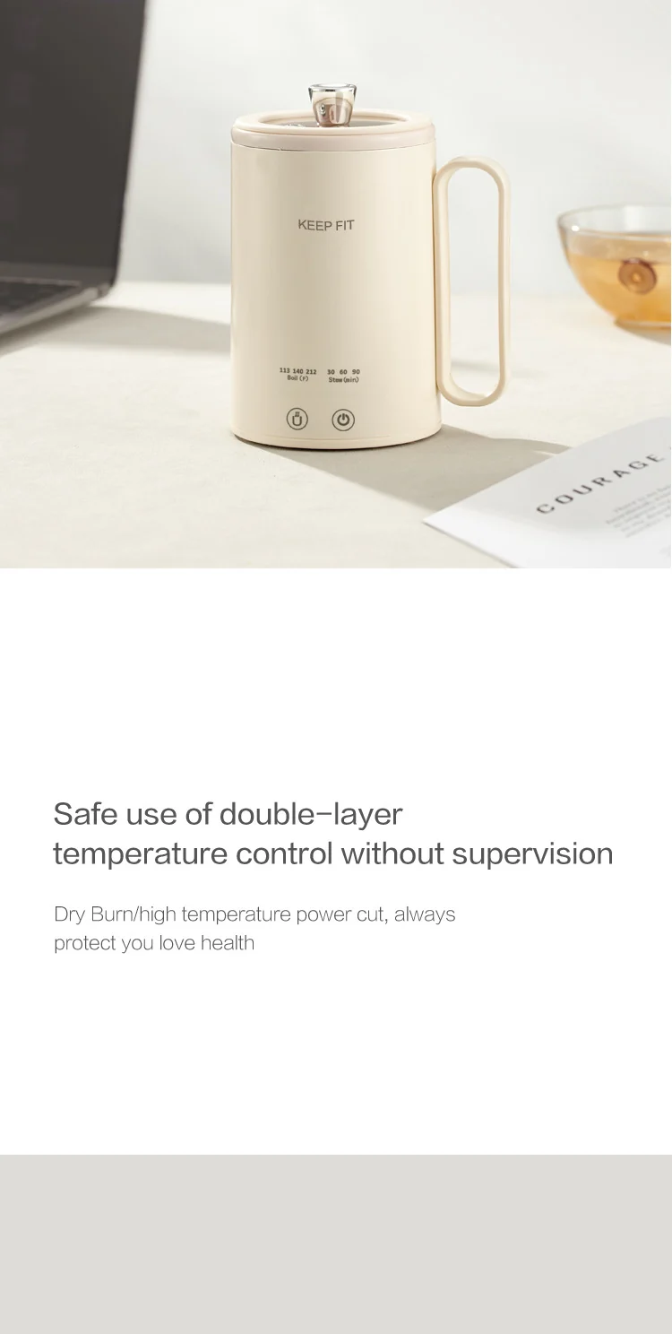 Portable Boiling Cup for Tea Mini Timing Electric Stew Kettle Electric Stew Health Cup Stew and Boiling Integrated Automatic Electric Boiling Cup