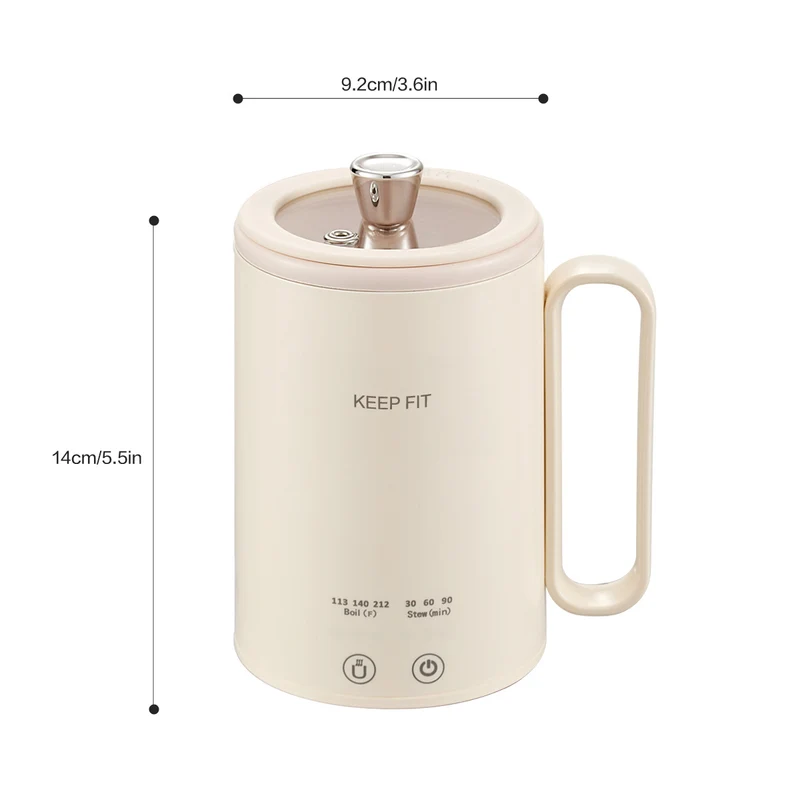 Portable Boiling Cup for Tea Mini Timing Electric Stew Kettle Electric Stew Health Cup Stew and Boiling Integrated Automatic Electric Boiling Cup