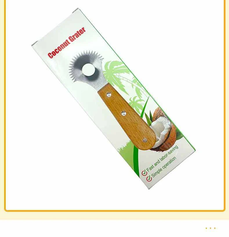 Manual Coconut Grater for Home Use, High-Efficiency Hainan Coconut Shaving and Scraping Tool, Coconut Flakes Making Tool