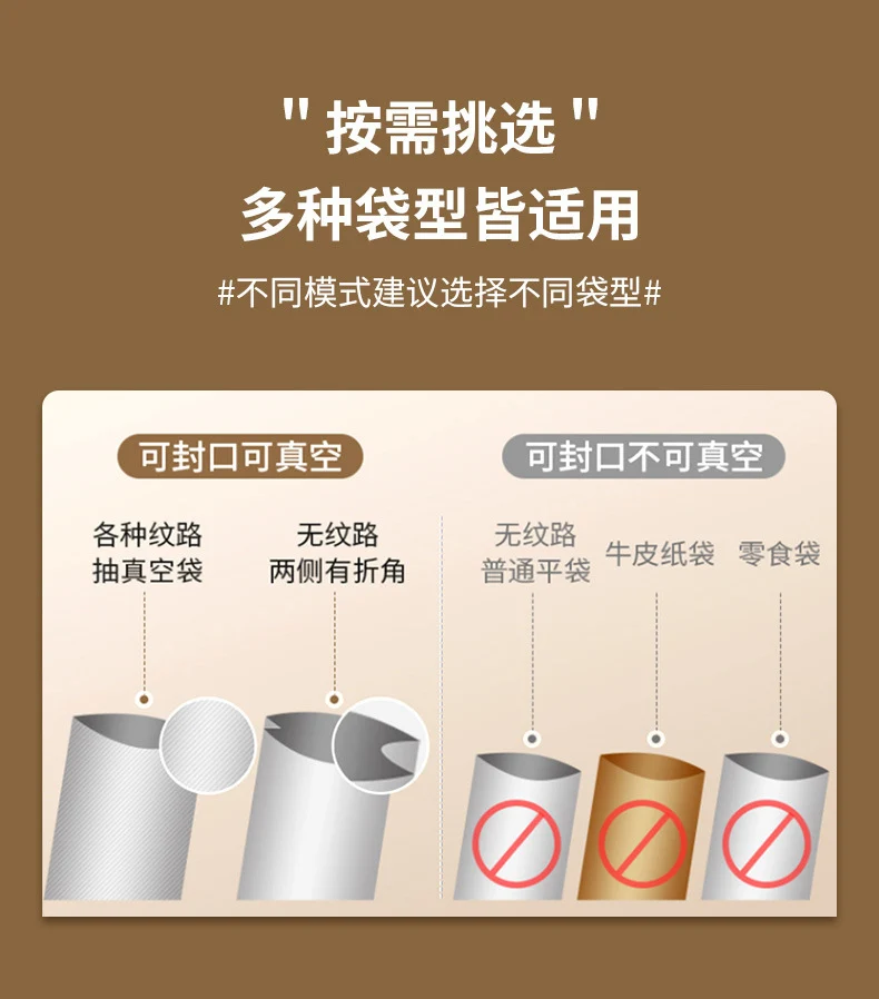 Vacuum sealing machine small household food packaging machine automatic sealing cooked food compression plastic sealing Preservation Machine