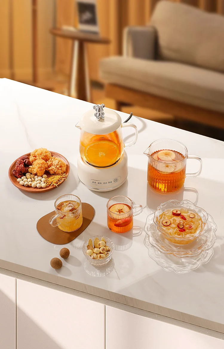 Health pot household multi-functional full glass tea cooker kettle small office flower teapot insulation electric Cup