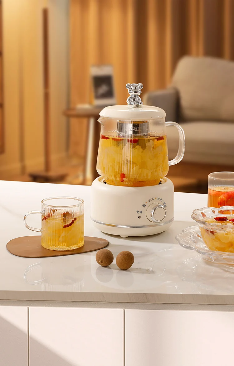 Health pot household multi-functional full glass tea cooker kettle small office flower teapot insulation electric Cup