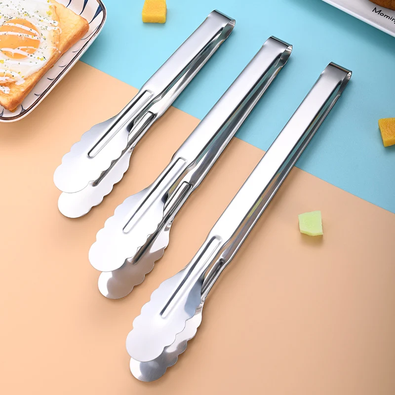 Stainless Steel Food Clip Kitchen Anti-scalding Bread Clip Outdoor Barbecue Clip Buffet Steak Food Clip