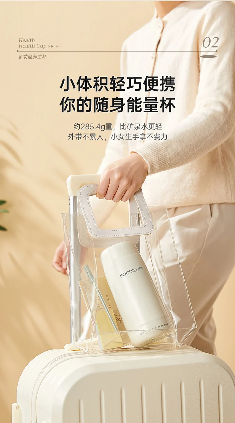 Travel Kettle Electric Heating Cup Small Portable Heating Stainless Steel Thermostatic Cup Health Kettle Tea Thermos Cup