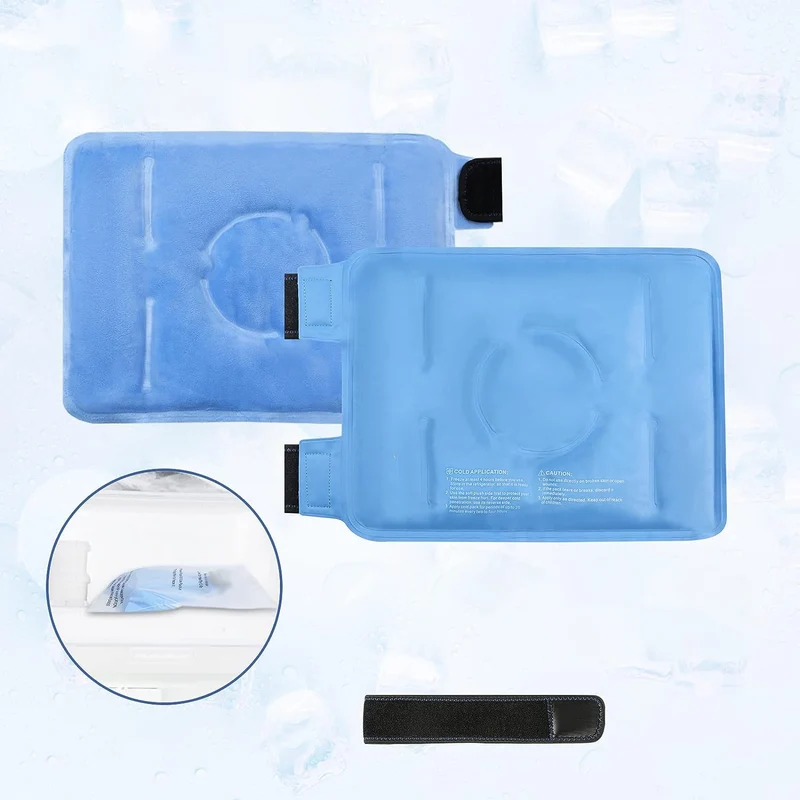 Gel Cold Compress Knee Ice Pack Hot and Cold Compress Universal Nylon Adjustable Strap Protective Gear Leg Knee Pad Hot and Cold Bag