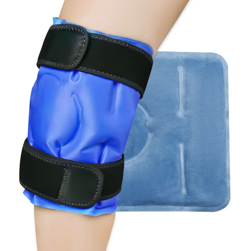 Gel Cold Compress Knee Ice Pack Hot and Cold Compress Universal Nylon Adjustable Strap Protective Gear Leg Knee Pad Hot and Cold Bag