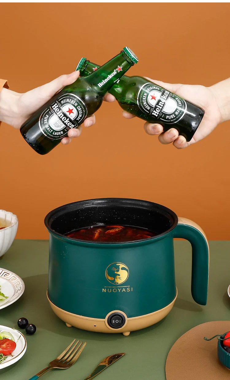 Multifunctional Small Electric Pot Electric Hot Pot Household Student Hot Pot Multi-Function Electric Cooking Pot Small Mini Electric Hot Pot Small Pot