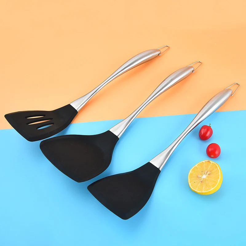 Food Grade Silicone 11 Pieces Kitchenware suit Stir-frying Shovel Non-stick Pan Silicone Colander Pot Stir-frying Spoon Soup Spoon