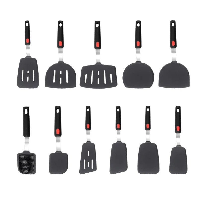 Silicone Cooking Utensils Teppanyaki Cooking Shovel Non-stick Pan Silicone Pancake Yazi Shovel Cross-border Hot Sale