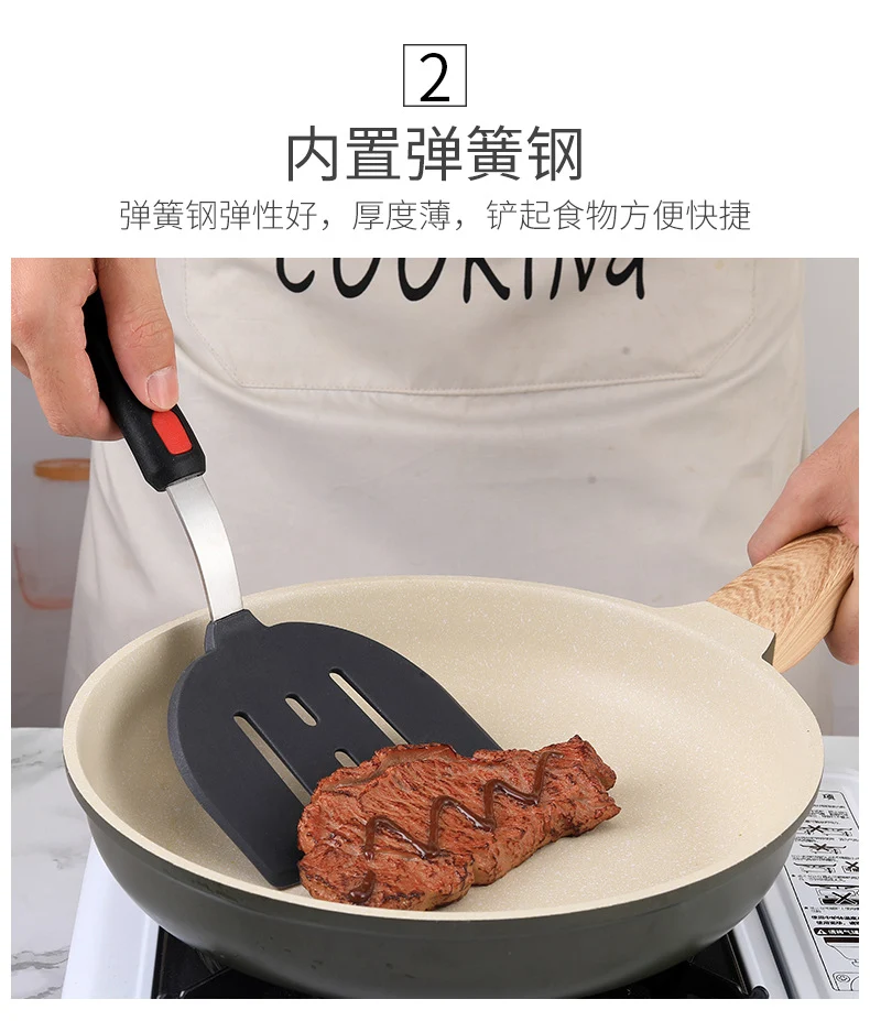 Silicone Cooking Utensils Teppanyaki Cooking Shovel Non-stick Pan Silicone Pancake Yazi Shovel Cross-border Hot Sale