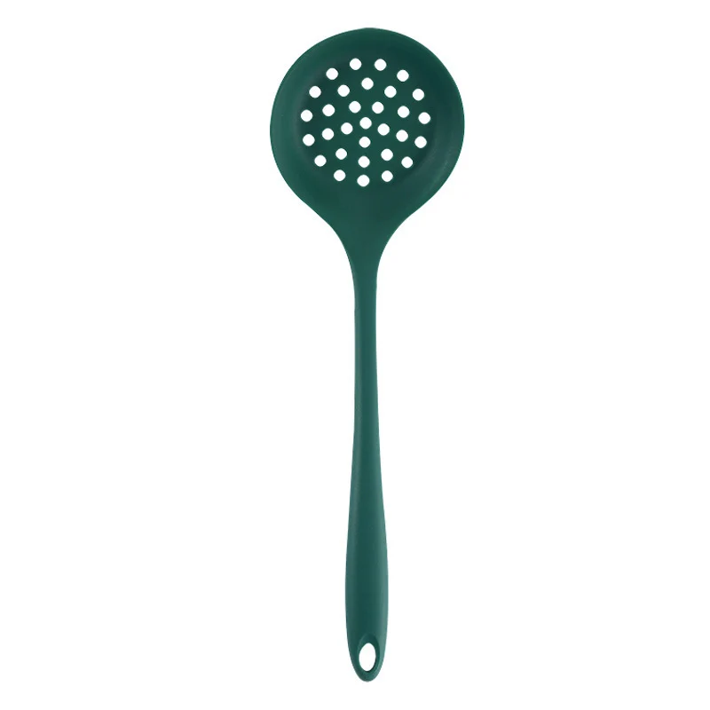 In-Stock Two-Color Silicone Kitchen Utensils, Kitchen Supplies That Won'T Damage Pots, Easy to Clean, Strainer, Soup Spoon, Spatula Set, Non-Stick Pan