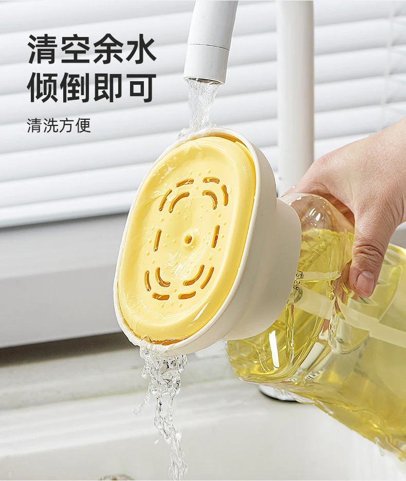 Light Luxury Dishwashing Liquid Dispenser, Household Kitchen Creative Dishwashing Liquid Dispenser, Scouring Pad and Bowl Brush Dispensing Artifact