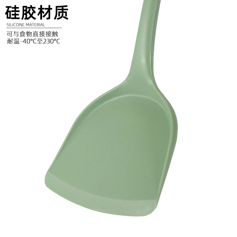 Acura Green Silicone Kitchenware Non-stick Cookware with Spade and Spoon Set Easy to Clean Kitchen Silicone Heat-resistant Kitchenware Five-piece Set