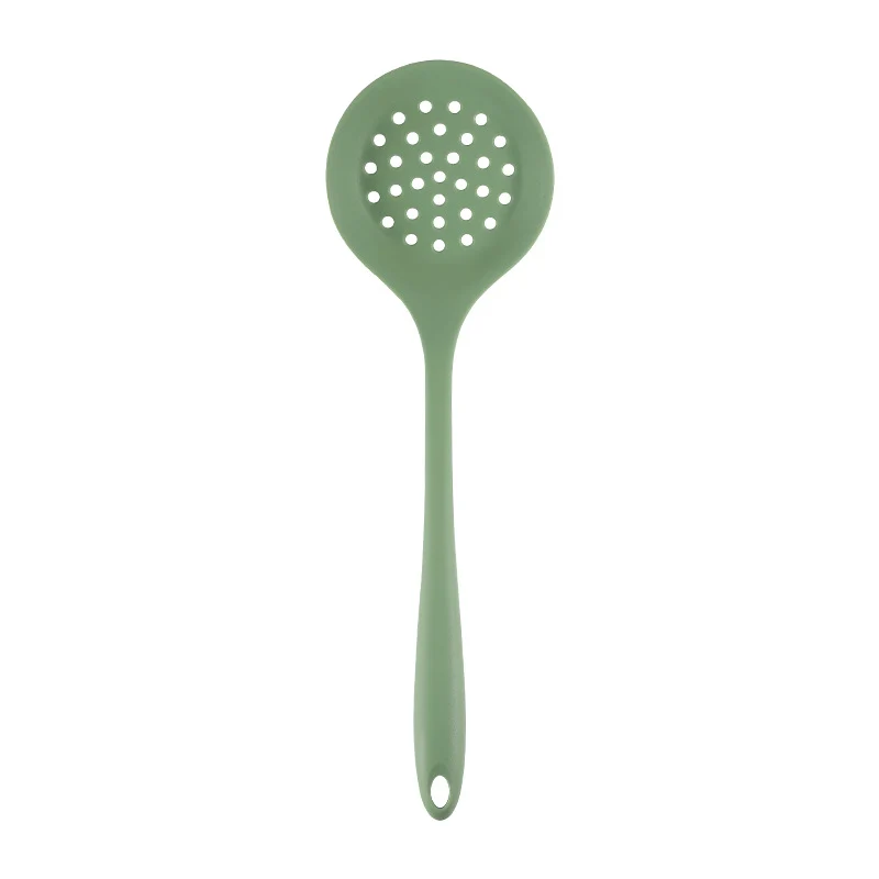 Acura Green Silicone Kitchenware Non-stick Cookware with Spade and Spoon Set Easy to Clean Kitchen Silicone Heat-resistant Kitchenware Five-piece Set