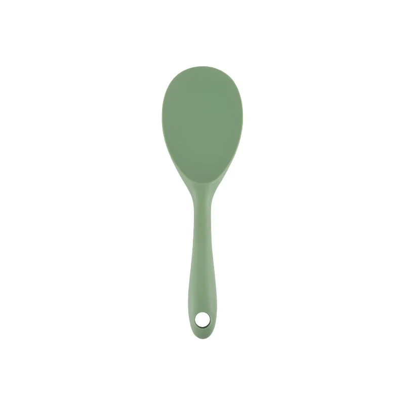 Acura Green Silicone Kitchenware Non-stick Cookware with Spade and Spoon Set Easy to Clean Kitchen Silicone Heat-resistant Kitchenware Five-piece Set
