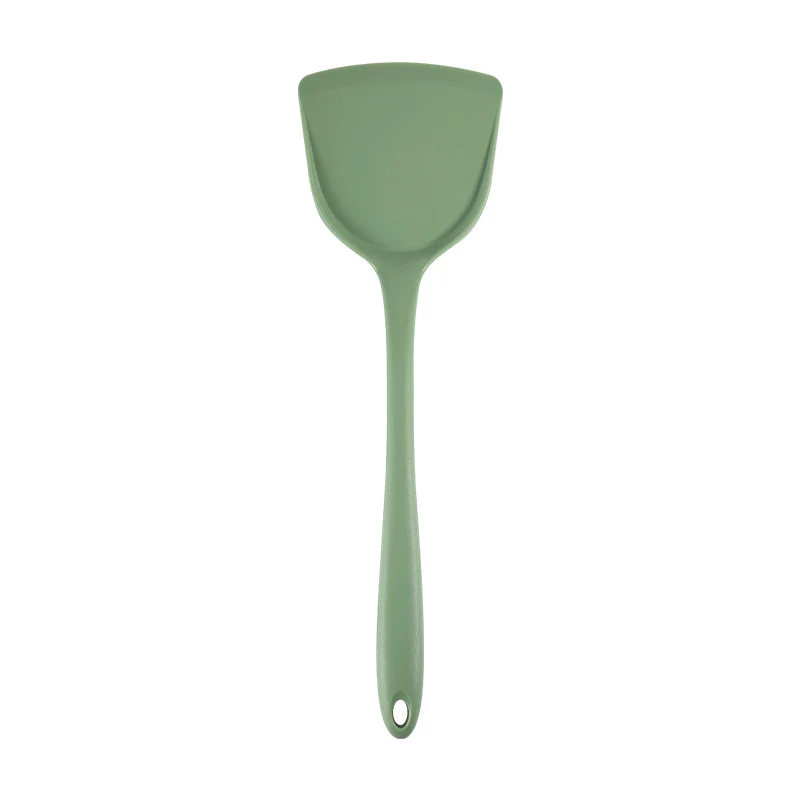 Acura Green Silicone Kitchenware Non-stick Cookware with Spade and Spoon Set Easy to Clean Kitchen Silicone Heat-resistant Kitchenware Five-piece Set