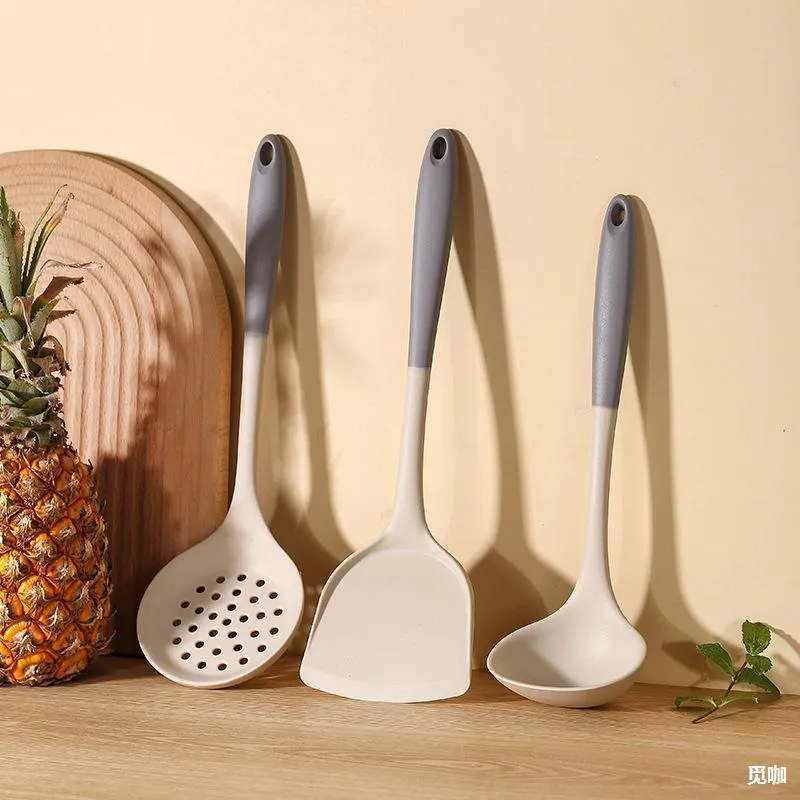 Food Grade Silicone Shovel Non-Stick Special Sticker High Temperature Resistant Silicone Shovel Protecting Pot Household Cooking Shovel Soup Spoon