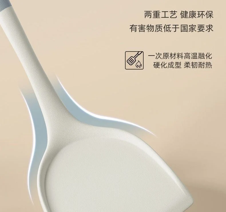 Food Grade Silicone Shovel Non-Stick Special Sticker High Temperature Resistant Silicone Shovel Protecting Pot Household Cooking Shovel Soup Spoon
