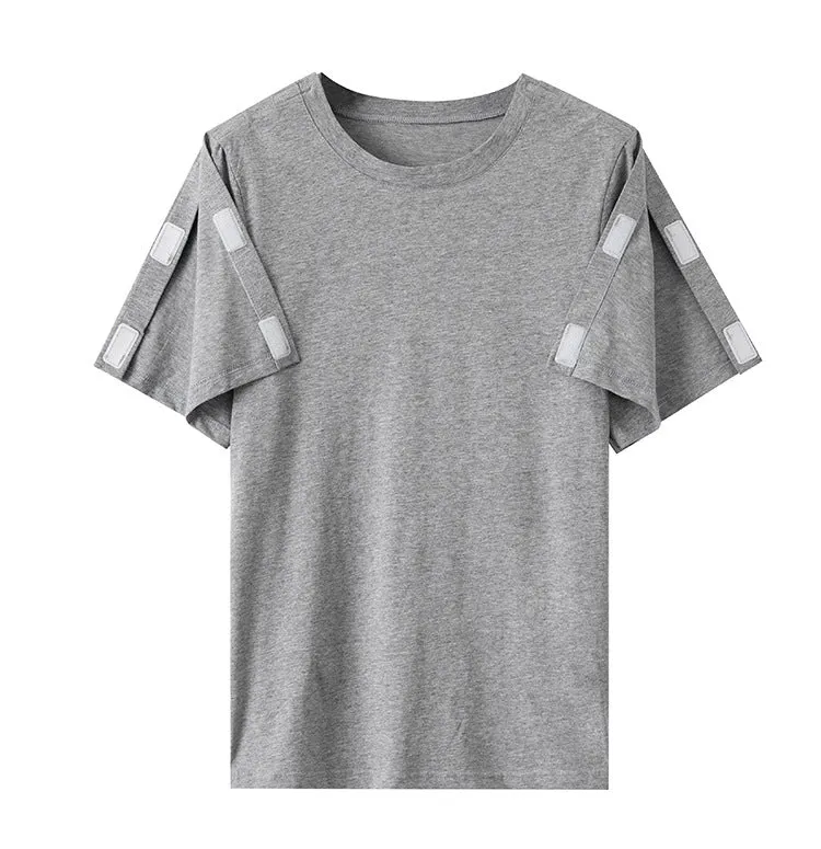 Summer patient care clothing easy to put on and take off hospital gown short sleeve cotton middle-aged and elderly medical clothing fracture clothing wholesale