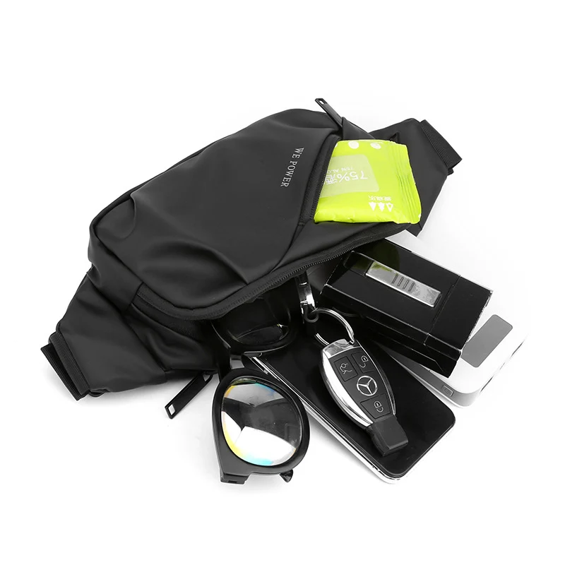 New Men's Multifunctional Waist Bag Water-repellent Casual Sports Chest Bag Outdoor Cycling Bag Fashionable Brand Crossbody Bag