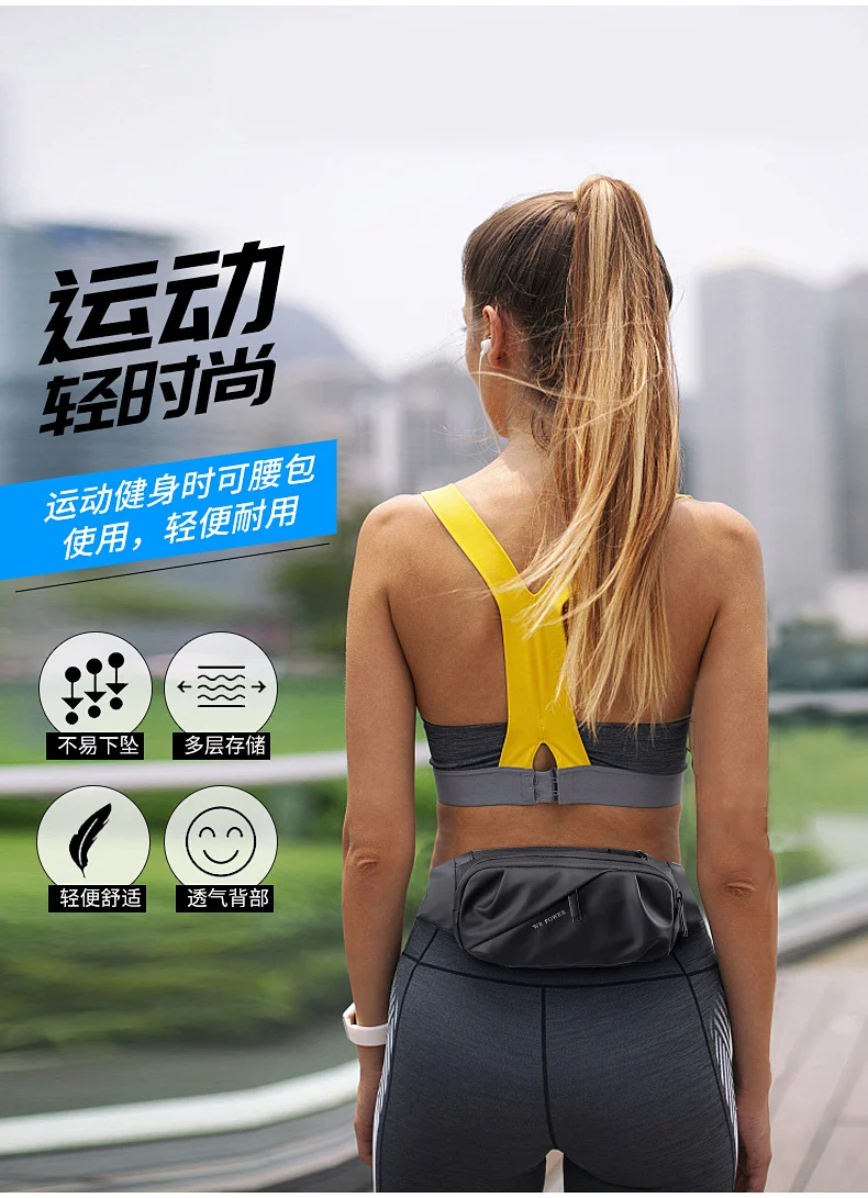 New Men's Multifunctional Waist Bag Water-repellent Casual Sports Chest Bag Outdoor Cycling Bag Fashionable Brand Crossbody Bag