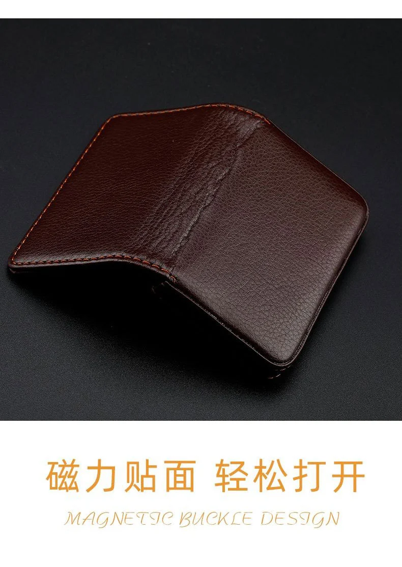 In-Stock Wholesale Pu Business Card Holder, Business Card Case, Business Card Wallet, Company Gift, Faux Leather