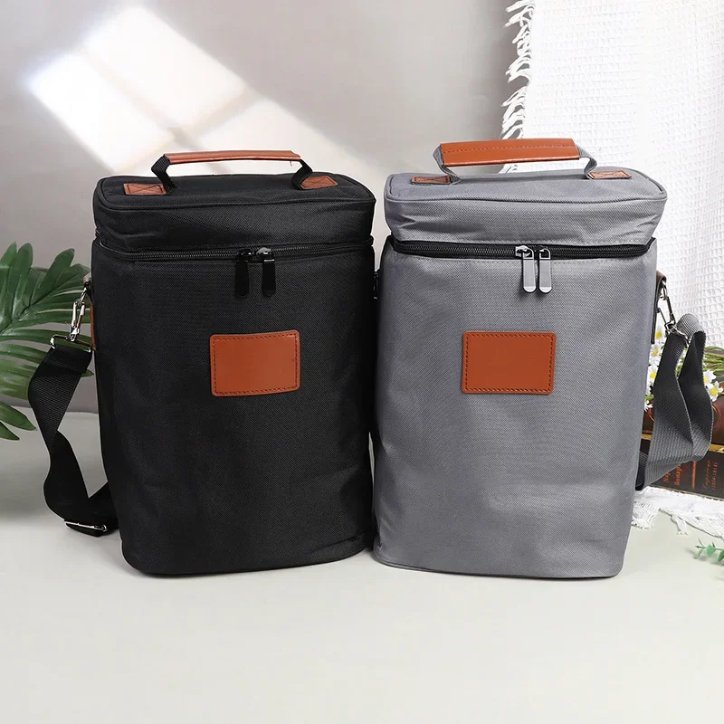 lunch bag red wine thermos bag 4 bottles wine cold ice bag outdoor picnic bag picnic bag