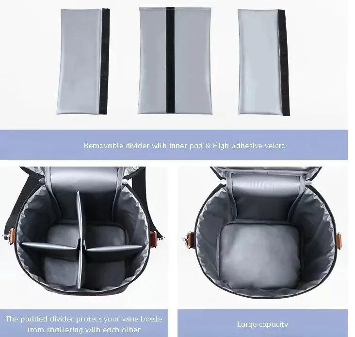 lunch bag red wine thermos bag 4 bottles wine cold ice bag outdoor picnic bag picnic bag