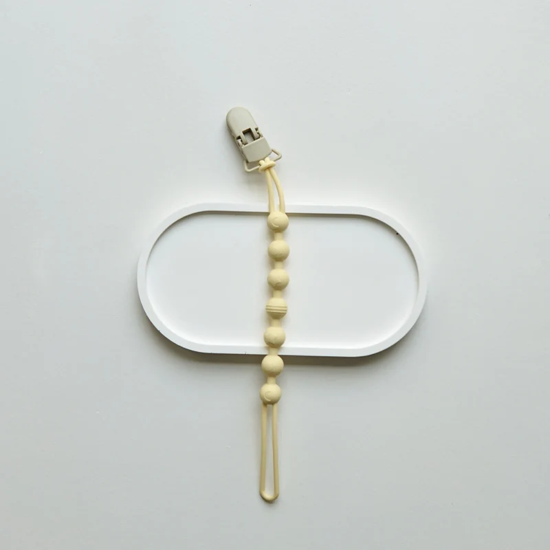 Ins Nordic Style New Plastic Clip Silicone Chain Baby Toy Grinding Stick Tooth Gum Silicone Chain Nipple Anti-losing Rope
