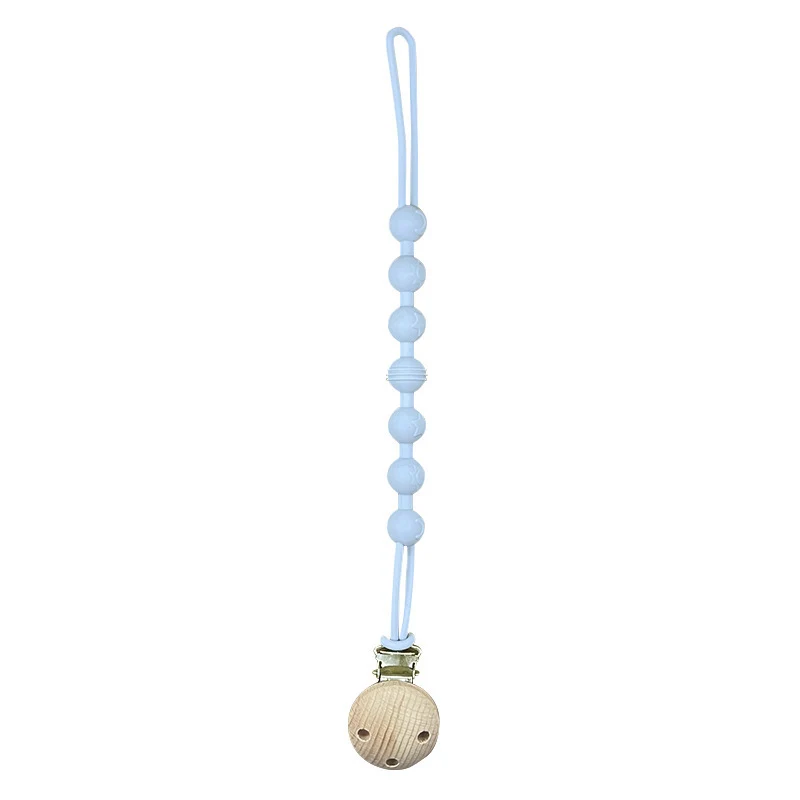 Ins Nordic Style New Plastic Clip Silicone Chain Baby Toy Grinding Stick Tooth Gum Silicone Chain Nipple Anti-losing Rope